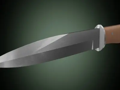 Combat knife Infanteriemesser 42 Low-poly 3D model