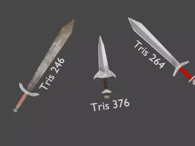 Swords and dagger Free Free low-poly 3D model