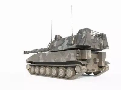 Science fiction weapon vehicle tank killer 3D model