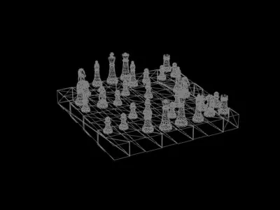 Free Simple Chess Set Free low-poly 3D model