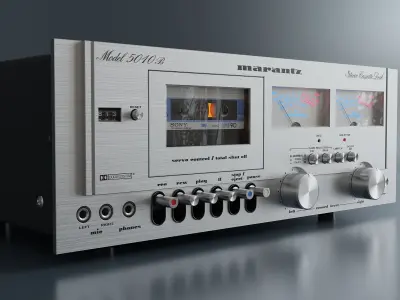 Vintage stereo cassette deck 15 3D model