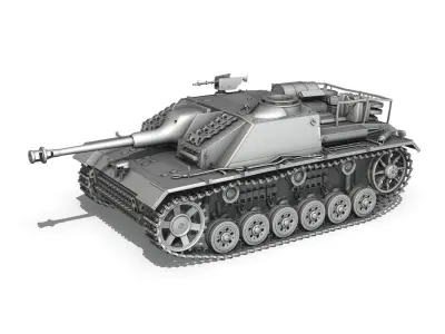 StuG III  Ausf G Mid Production 3D model