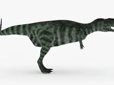 Green Abelisaurus No Rig Low-poly 3D model