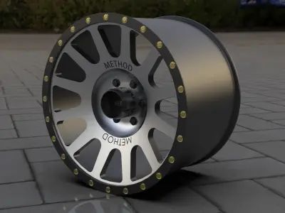 Method 305 NV Wheel  Matte Black Machine Face  Toyota 2016   3D print model
