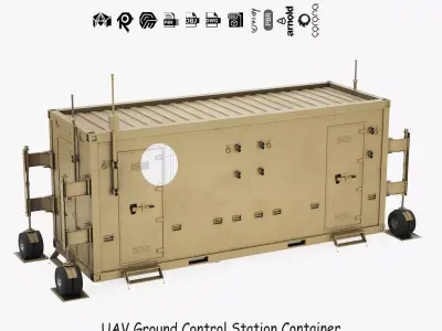 UAV Ground Control Station Container 3D model