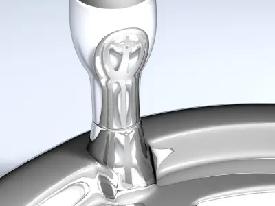 Crank Wheel High poly 3D model