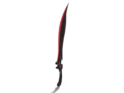 Magical Fantasy Scimitar Low-poly 3D model