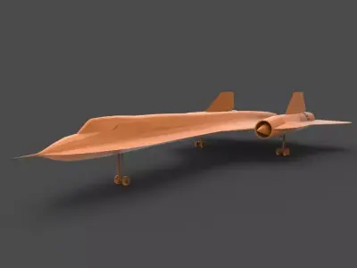 SR-71 fighter jet 3D print model