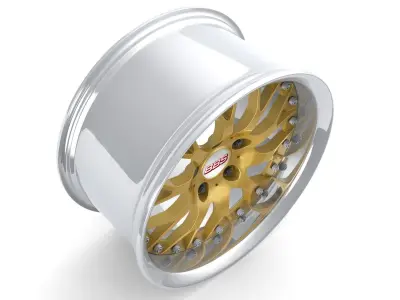 BBS 42 Style Wheels 3D model