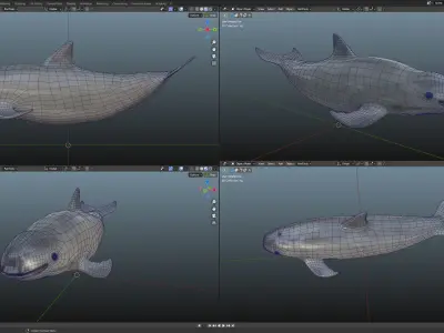 Vaquita Low-poly 3D model