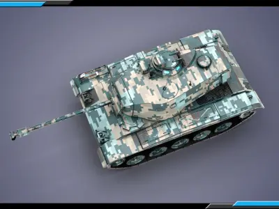 M41 Walker Bulldog Urban theme Low-poly 3D model