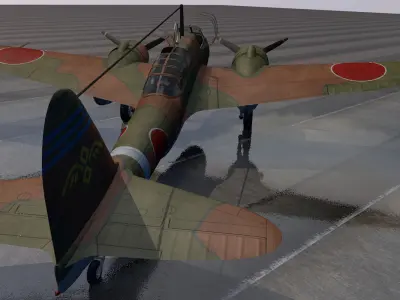 Kawasaki Ki-48 Sokei - aka Lily 3D model