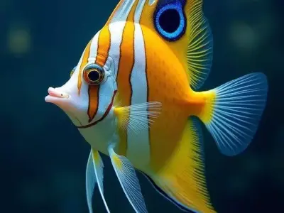 Vibrant Exotic Fish Colorful Marine Creature Long Fins Blue Low-poly 3D model