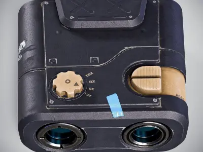 Sci-fi Realistic Binocular  Low-poly 3D model