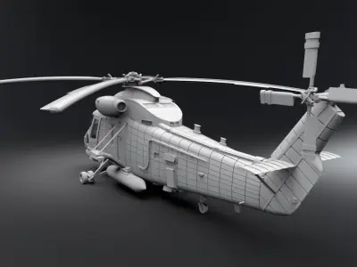 Kaman Sh2G Super Seasprite scale model 3D print model