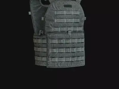 Military Vest A Low-poly 3D model