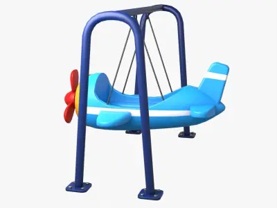 Airplane Swing Low-poly 3D model