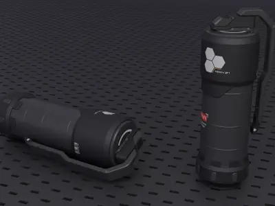 Flashbang Grenade Game Ready Low-poly 3D model