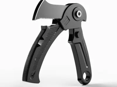 Tactical Folding Axe Tool 3D model