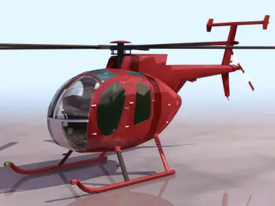 Helicopter 500D Free 3D model