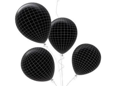 round balloons 04 3D model