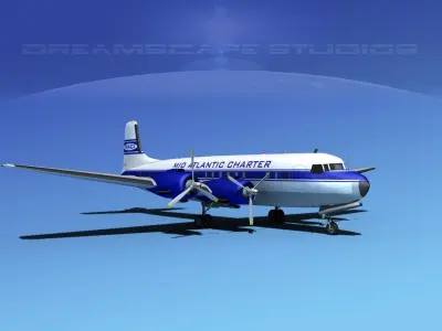 Douglas DC-7B Mid Atlantic Charter 3D model