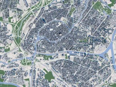 Strasbourg City France 3D model