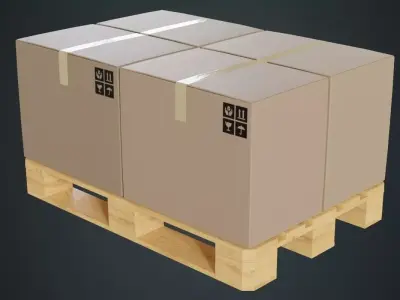 Pallet 2A Low-poly 3D model