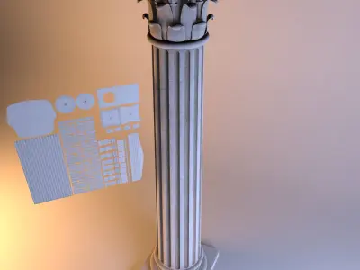 Corinthian Column 3D model 3D model