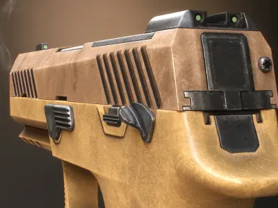 SIG SAUER P320 M18 Low-poly 3D model