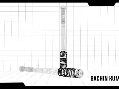 The Walking Dead Lucille Bat 3D model