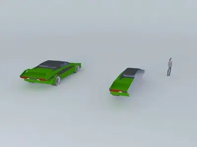 Futuristic sports car 2 Free 3D model