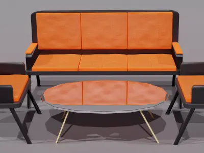Sofa-Table Set 3D MODLE Free 3D model