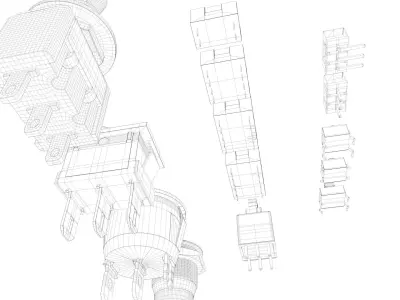 electric switches and buttons 3D model