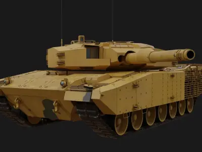 Leopard 2a4-t1 Low-poly 3D model