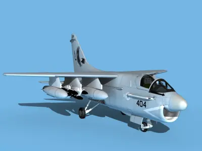 Chance Vought A-7C Corsair II V29 USN 3D model