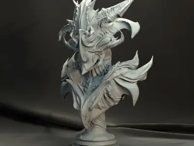 Creature Bust   3D PRINT  ZTL OBJ STL 3D print model