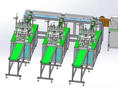 Three line Facemask machine 3D model