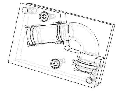  Cooling Pipe Bending Inspection Gauge 3D model