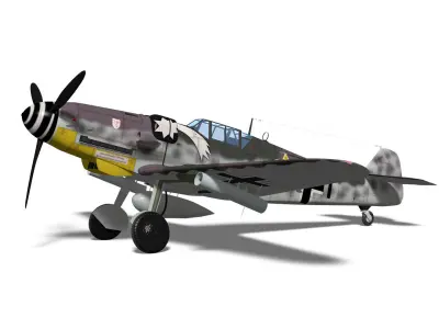 Messerschmitt Bf 109 G6 WGr21 3D model