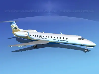 Embraer ERJ-135 Alaskan Jet 3D model