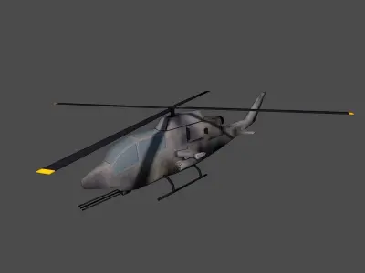 Apache Helicopter lowpoly Low-poly 3D model