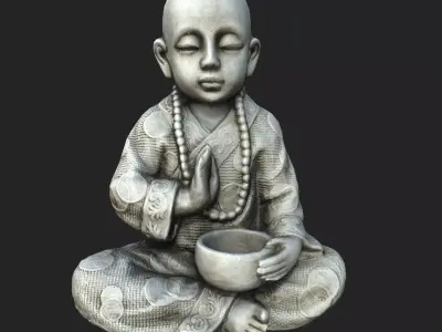 CHILD BUDDHA STATUE Low-poly 3D model