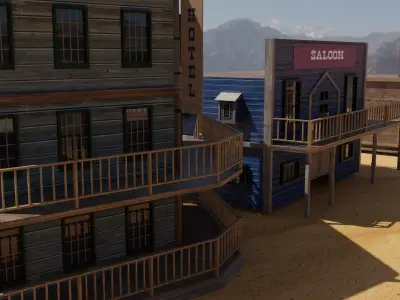 Western Town 3D model