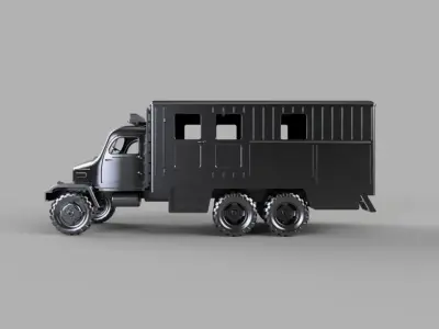 Firetruck Trailer for Praga V3S - addon  3D print model
