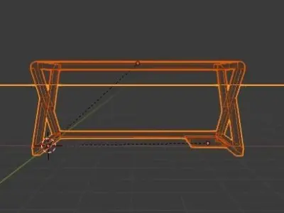 Tempered glass computer desk home office simple modern Free 3D model