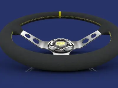 OMP steering wheel 3D model