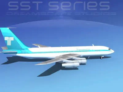 Boeing 707-320 SS Transamerica 3D model