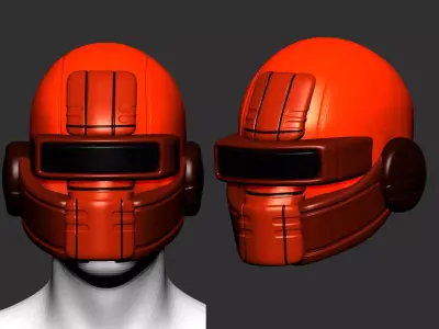 helmet high poly sculpt 3d printable ver 7 3D model 3D model 215