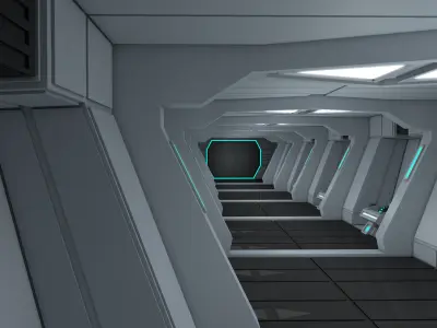 Futuristic Interior 3D model get